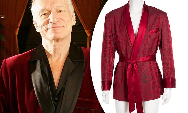 Hugh Hefner's iconic red smoking jacket and silk pajamas to be ...