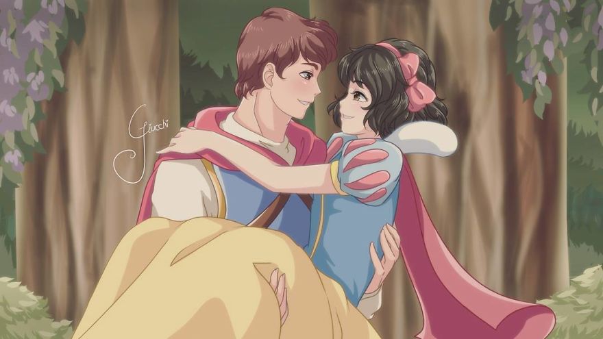 Artist Creates Adorable Anime-Style Disney Princesses And It's Going To ...
