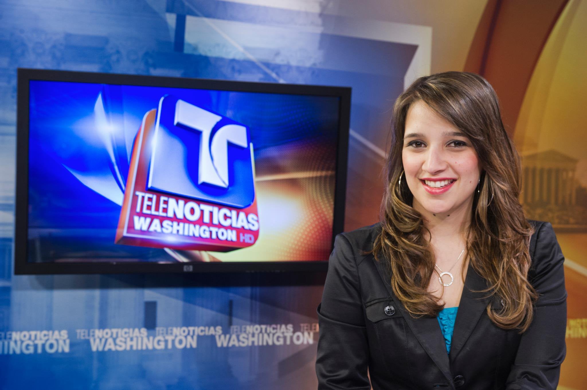 My old roommate is now the weather girl for Telemundo Washington DC ...