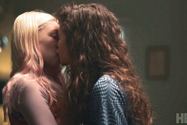 Exploring the Romantic Dynamics between Rue and Jules: A Look at Their Intimate Moment on the Show.
