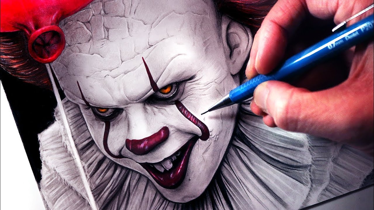 Let's Draw PENNYWISE - IT - FAN ART FRIDAY - YouTube