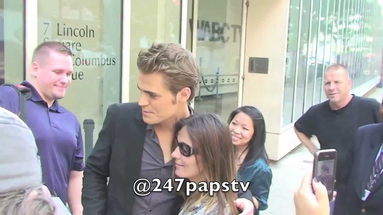 Paul Wesley Loving all his FANS at the Kelly and Michael Show in NYC ...