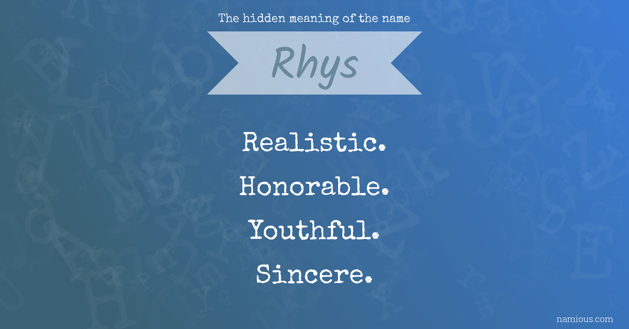 The hidden meaning of the name Rhys | Namious