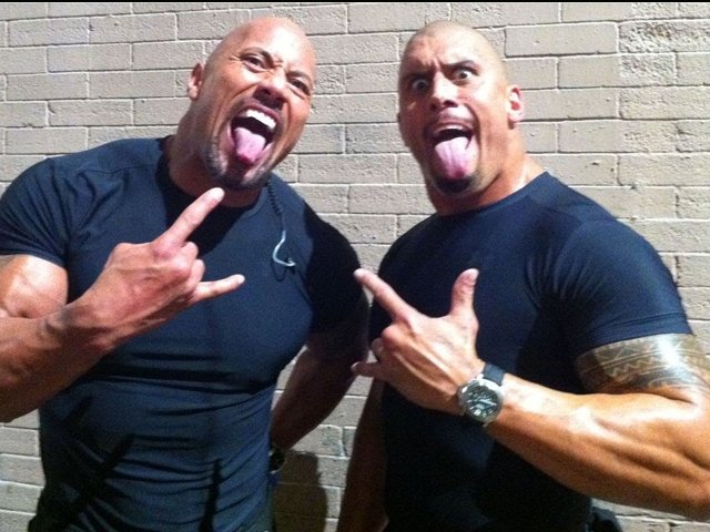 The Rock's stuntman for the past 16 years looks like his long lost twin ...